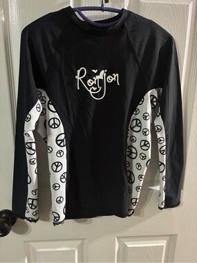 Ron Jon Surf Shop Women’s Medium Peace Sign Swim Rash Guard